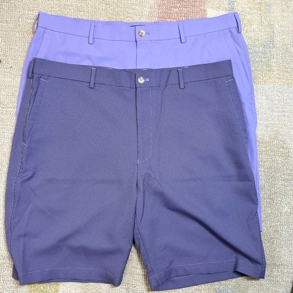 Peter Millar Crown Sport Mens Shorts 2 pc Flat Front Golf Sz 38